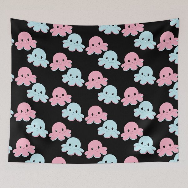 Item preview, Moody Reversible Octopus Duo in Pink and Blue designed and sold by ShopBabyFace.