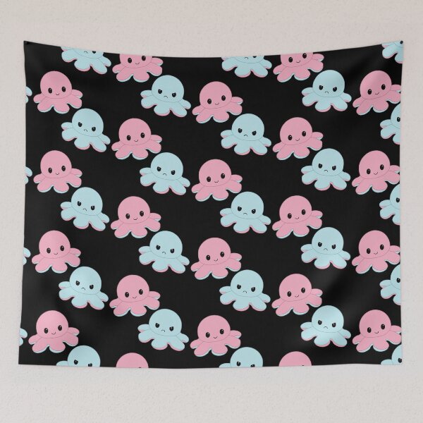 Item preview, Moody Reversible Octopus Duo in Pink and Blue designed and sold by ShopBabyFace.