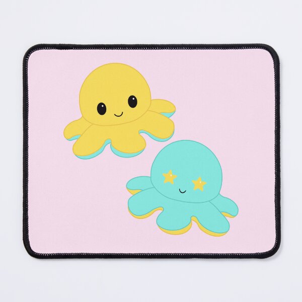 Item preview, Moody Reversible Octopus Duo in Yellow and Aqua designed and sold by ShopBabyFace.