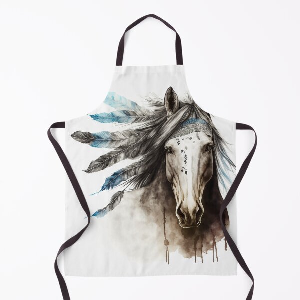 Item preview, Sepia Spirit Horse with flowing mane - Pencil Drawing - Boho Horse Portrait designed and sold by photo4u2.