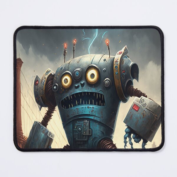 Item preview, Monster giant robot attacking the city designed and sold by KoolArtDistrict.