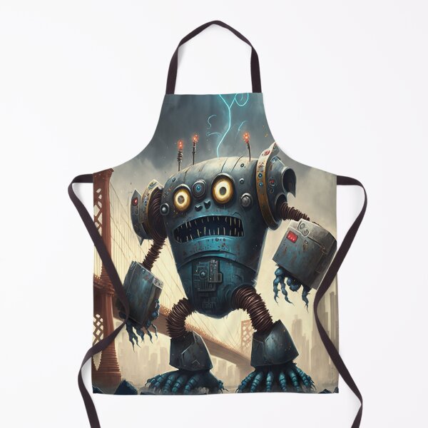 Item preview, Monster giant robot attacking the city designed and sold by KoolArtDistrict.