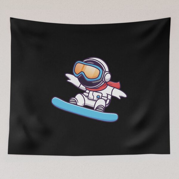 Item preview, Cute Astronaut SNOWBOARDING. designed and sold by justbeaweesome.