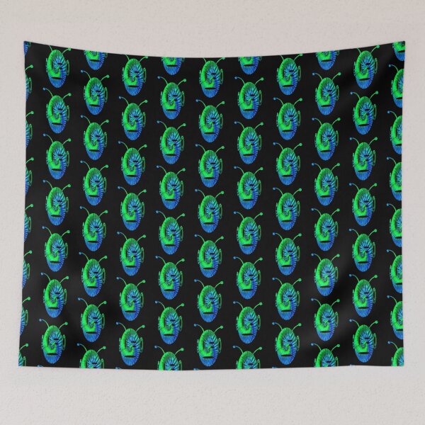 Item preview, Three eyed Alien silhouette multicolor vintage cartoon Vector design original artwork by sage alien designed and sold by Design Repo.