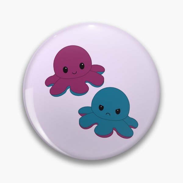 Item preview, Moody Reversible Octopus Duo in Purple and Blue designed and sold by ShopBabyFace.