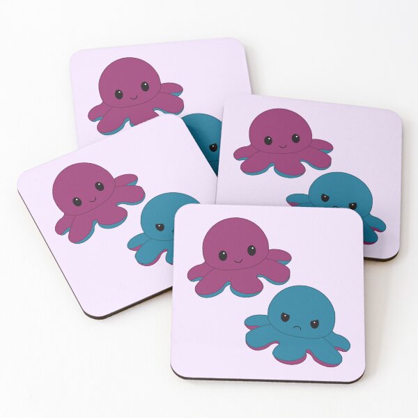 Item preview, Moody Reversible Octopus Duo in Purple and Blue designed and sold by ShopBabyFace.