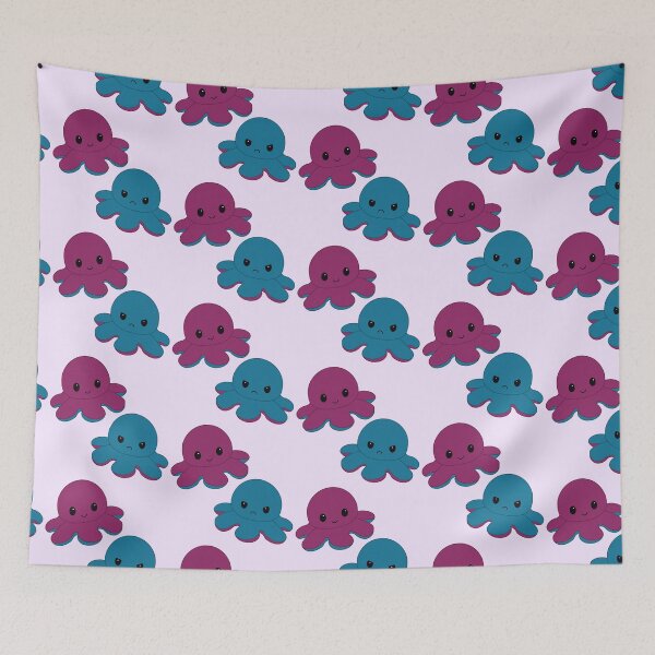 Item preview, Moody Reversible Octopus Duo in Purple and Blue designed and sold by ShopBabyFace.