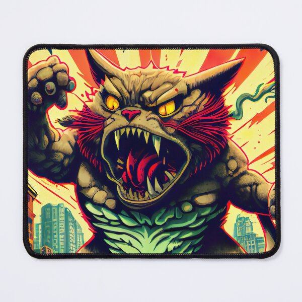 Item preview, Giant Monster Cat attacking the city designed and sold by KoolArtDistrict.