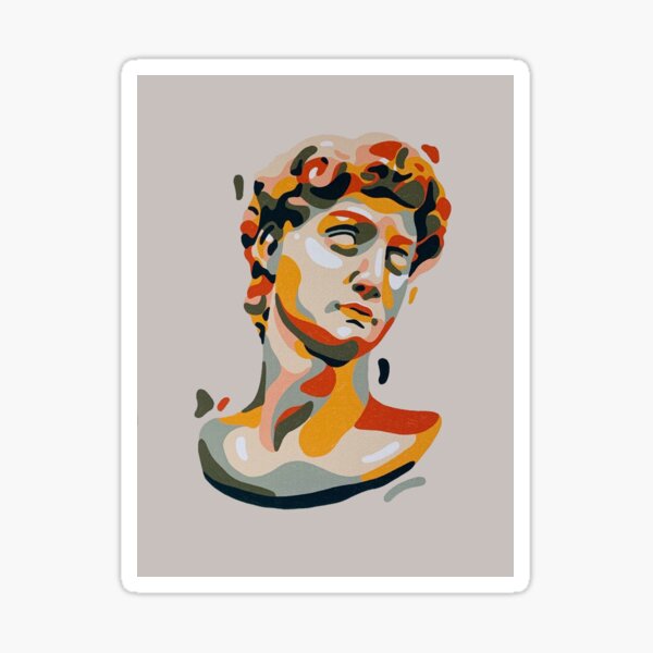 Pop Art Statue Sticker For Sale By Areereyes Redbubble 