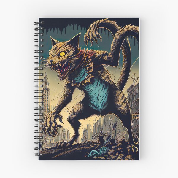 Item preview, Giant Monster Cat attacking the city designed and sold by KoolArtDistrict.
