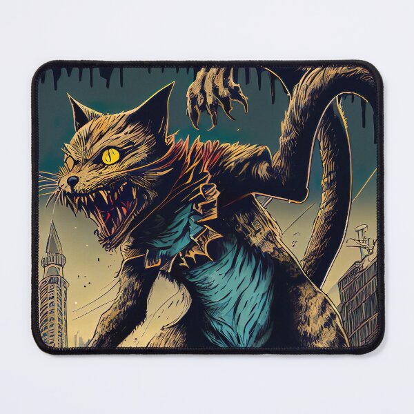 Item preview, Giant Monster Cat attacking the city designed and sold by KoolArtDistrict.