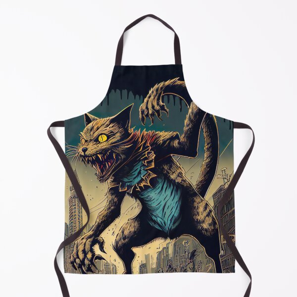 Item preview, Giant Monster Cat attacking the city designed and sold by KoolArtDistrict.