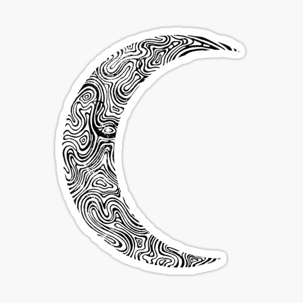 Simple Crescent Moon Sticker