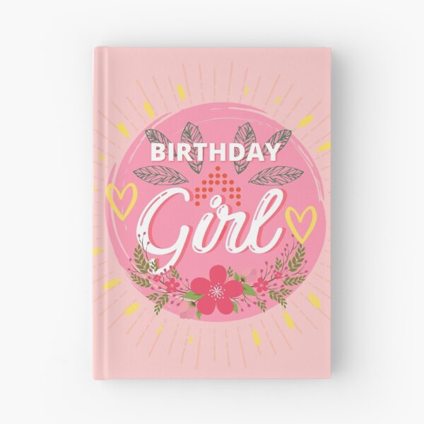 Item preview, BIRTHDAY GIRL pinky flourish giftcard designed and sold by SpiralStairShop.