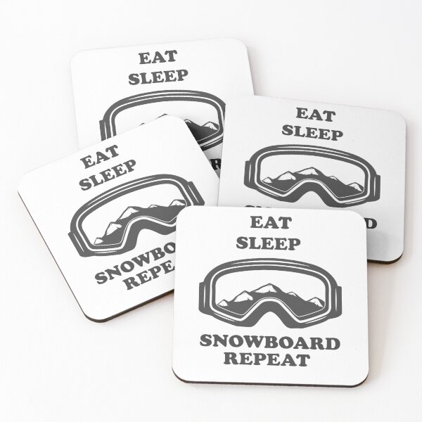 Item preview, EAT SLEEP SNOWBOARD REPEAT designed and sold by justbeaweesome.