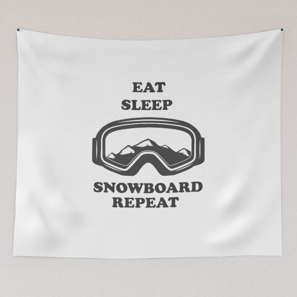 Item preview, EAT SLEEP SNOWBOARD REPEAT designed and sold by justbeaweesome.