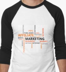 word cloud - affiliate marketing Men's Baseball ¾ T-Shirt
