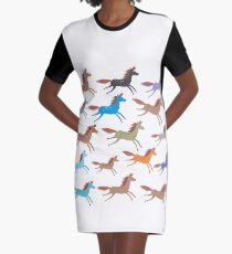 wild horses Graphic T-Shirt Dress