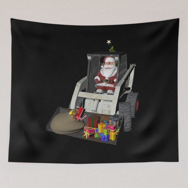 Item preview, Santa Claus Drives Skid Steer Loader designed and sold by Mythos57.