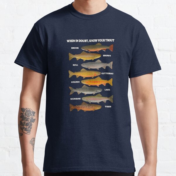 Fly Fishing Gifts Men Women Kids Speckled Brook Trout T-Shirt