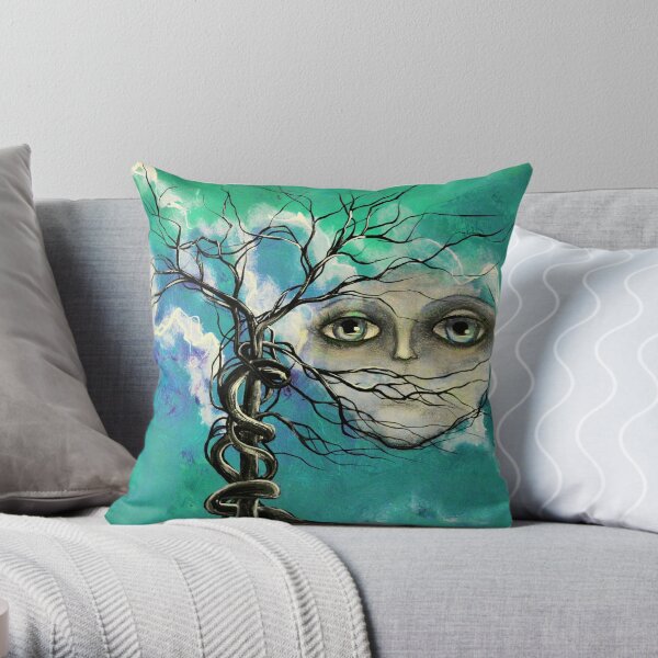 Original landscape by ANGIECLEMENTINE Throw Pillow