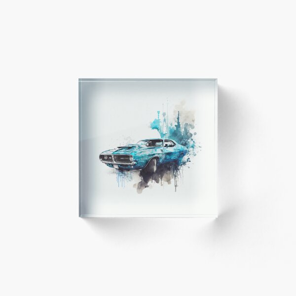 Item preview, Blue Vintage Muscle Car designed and sold by RandomReviews.