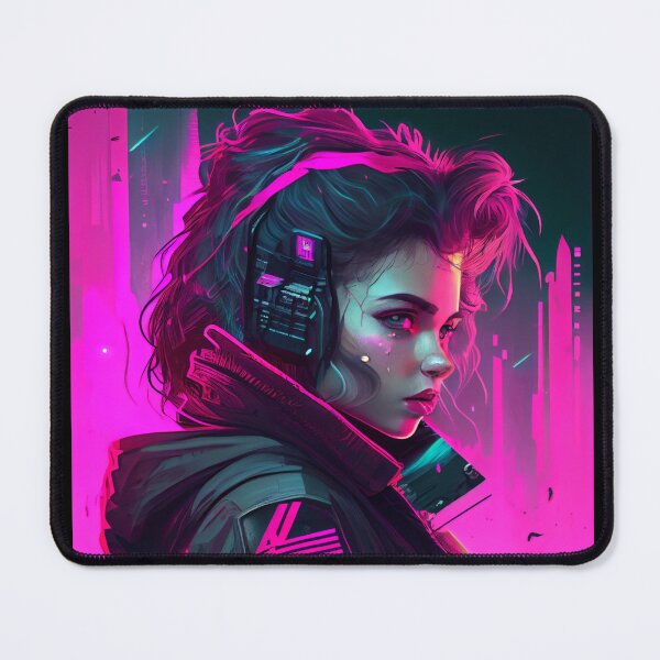 Item preview, Neon Cyberpunk Style Lady designed and sold by LukeAiWalker.