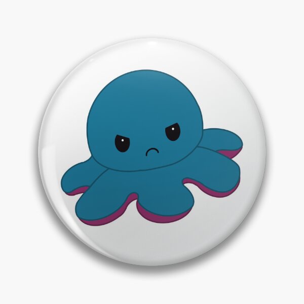 Item preview, Angry Blue Moody Reversible Octopus designed and sold by ShopBabyFace.