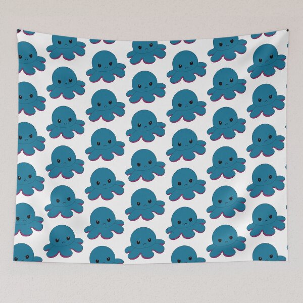 Item preview, Angry Blue Moody Reversible Octopus designed and sold by ShopBabyFace.