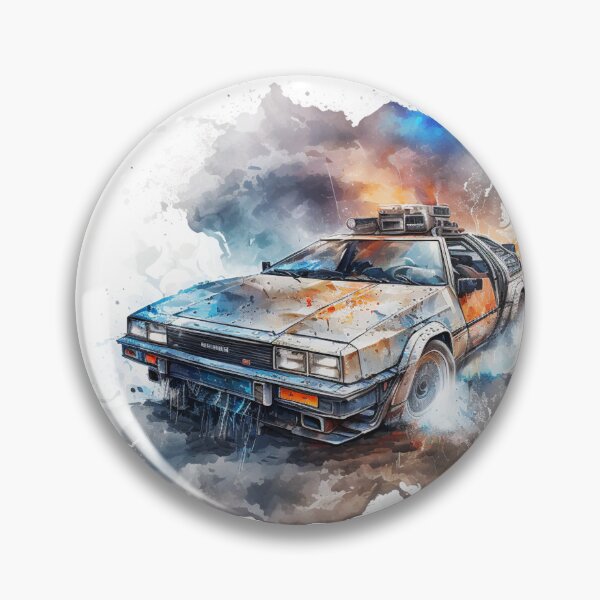 Artikelvorschau, Delorean-Aquarell entworfen und verkauft von RandomReviews.
