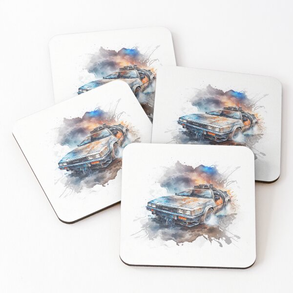 Artikelvorschau, Delorean-Aquarell entworfen und verkauft von RandomReviews.