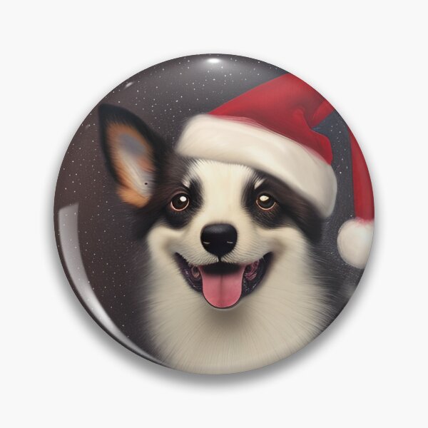 Item preview, Christmas Norrbottenspets Wearing A Santa Hat designed and sold by ZenEverAI.