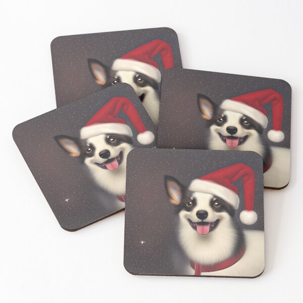 Item preview, Christmas Norrbottenspets Wearing A Santa Hat designed and sold by ZenEverAI.