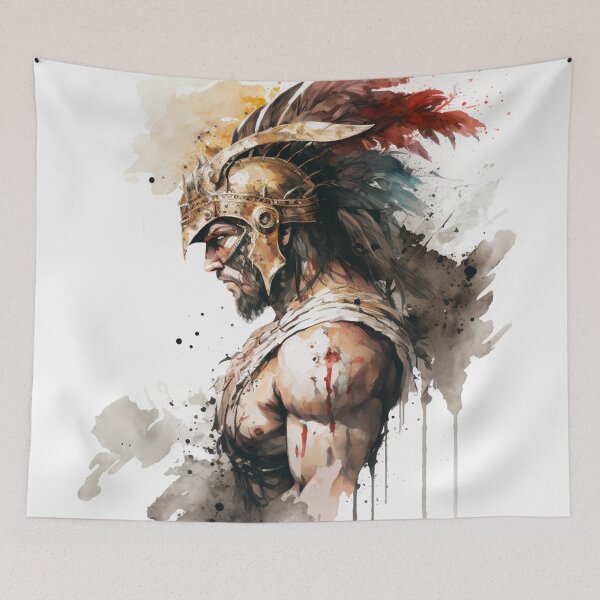 Item preview, Greek Spartan Watercolor designed and sold by RandomReviews.