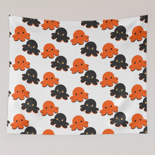 Item preview, Moody Reversible Octopus Duo in Orange and Black designed and sold by ShopBabyFace.