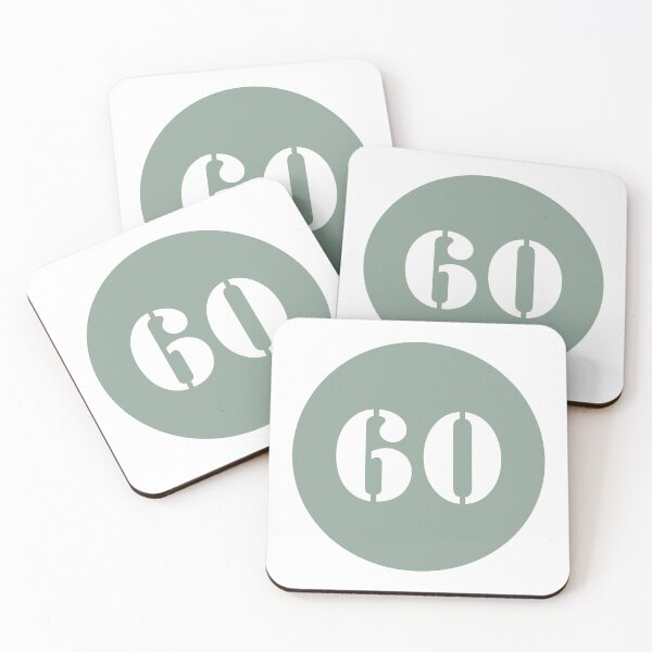 Item preview, Number Sixty (60) in Green Circle designed and sold by Ching Teoh.