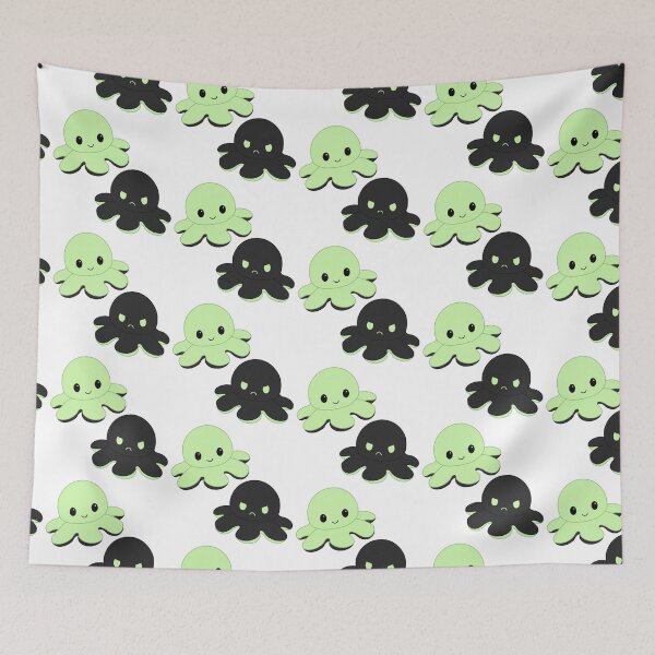 Item preview, Moody Reversible Octopus Duo in Green and Black designed and sold by ShopBabyFace.