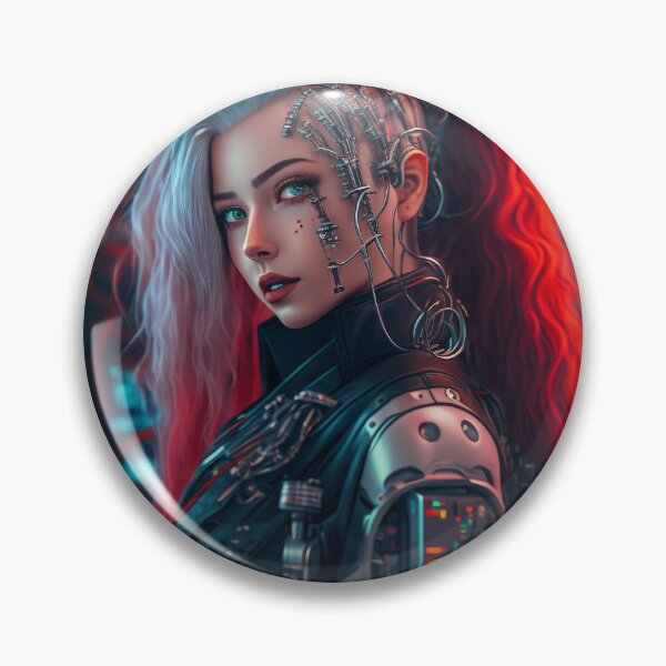 Item preview, Alluring Cyberpunk Cyborg designed and sold by AICreateWorlds.