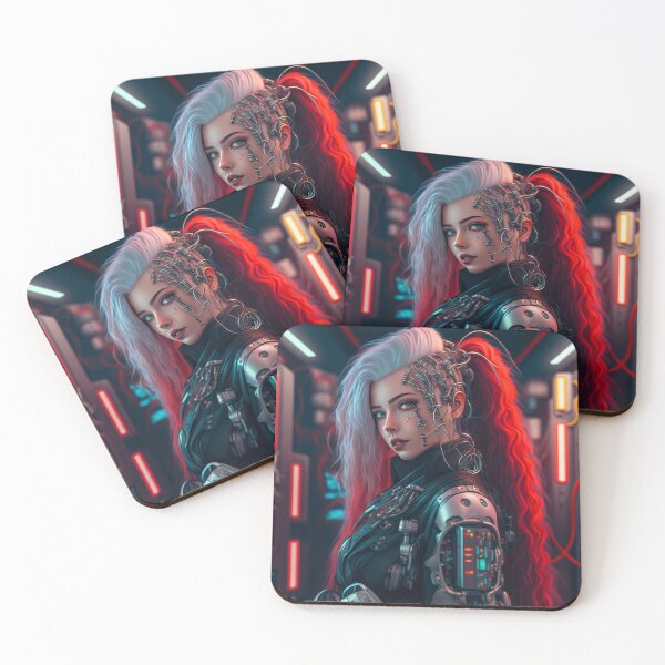 Item preview, Alluring Cyberpunk Cyborg designed and sold by AICreateWorlds.