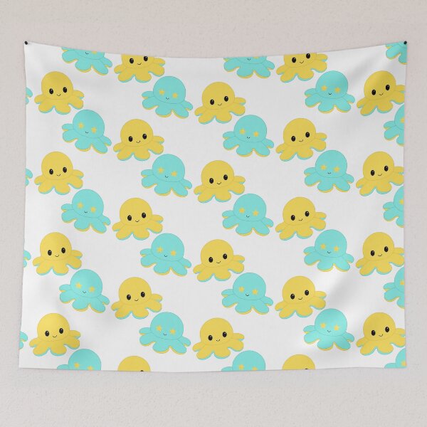 Item preview, Moody Reversible Octopus Duo in Yellow and Aqua designed and sold by ShopBabyFace.