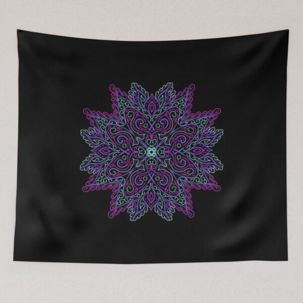 Item preview, Neon Mandala Flower Abstract designed and sold by Chatchot.