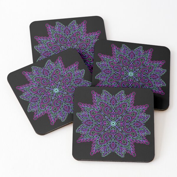 Item preview, Neon Mandala Flower Abstract designed and sold by Chatchot.