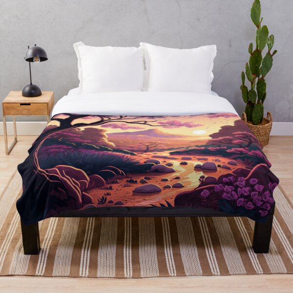 Item preview, Hermoso Atardecer Volcán Paisaje Vibrante Flor Cerezo designed and sold by fAIctory.