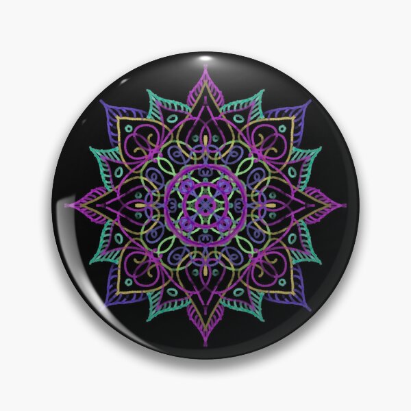 Item preview, Neon Mandala Flower Abstract designed and sold by Chatchot.