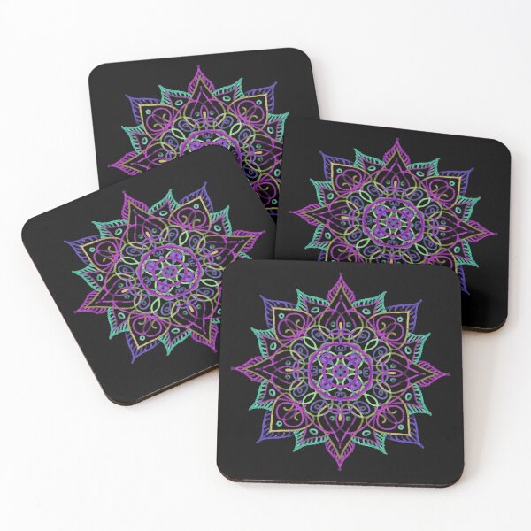 Item preview, Neon Mandala Flower Abstract designed and sold by Chatchot.