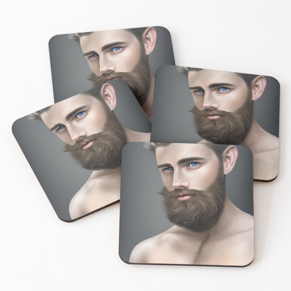 Item preview, Blond Haired, Bearded Man with Blue Eyes  designed and sold by LthrDaddyBear.