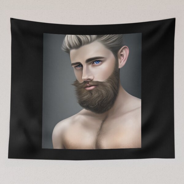 Item preview, Blond Haired, Bearded Man with Blue Eyes  designed and sold by LthrDaddyBear.