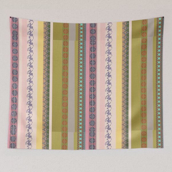 Item preview, Cute Modern Ethnic Batik Snowflakes Rabbits - Textile Patterns designed and sold by ttsayt1earth.