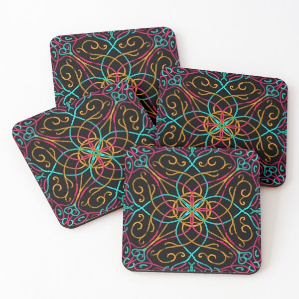 Item preview, Neon Mandala Flower Abstract designed and sold by Chatchot.