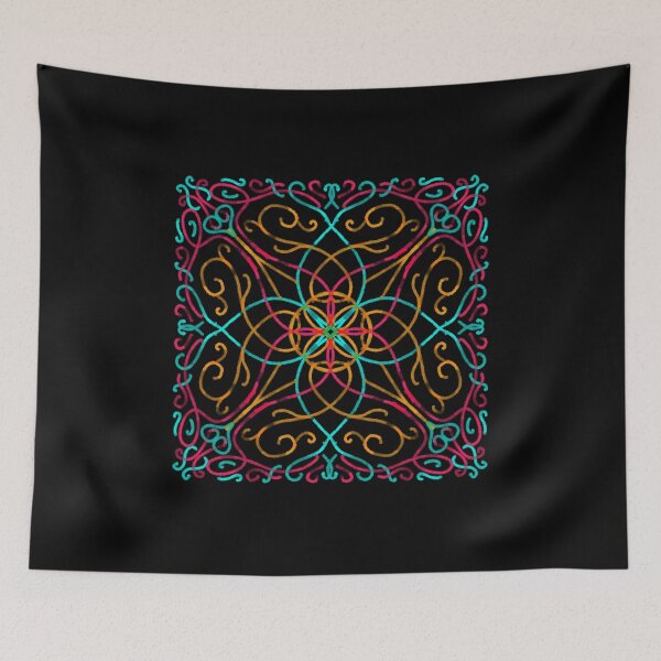 Item preview, Neon Mandala Flower Abstract designed and sold by Chatchot.